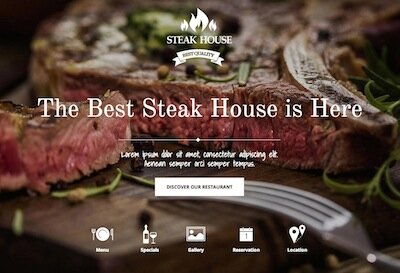 GK Steak House - ресторанный шаблон Joomla